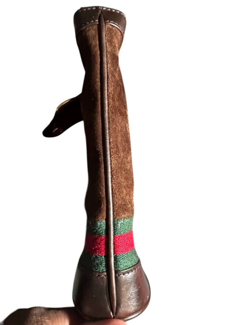 Gucci Sherry Line Brown Suede Leather Bag w/Temporary Conversion - Picture 6 of 16